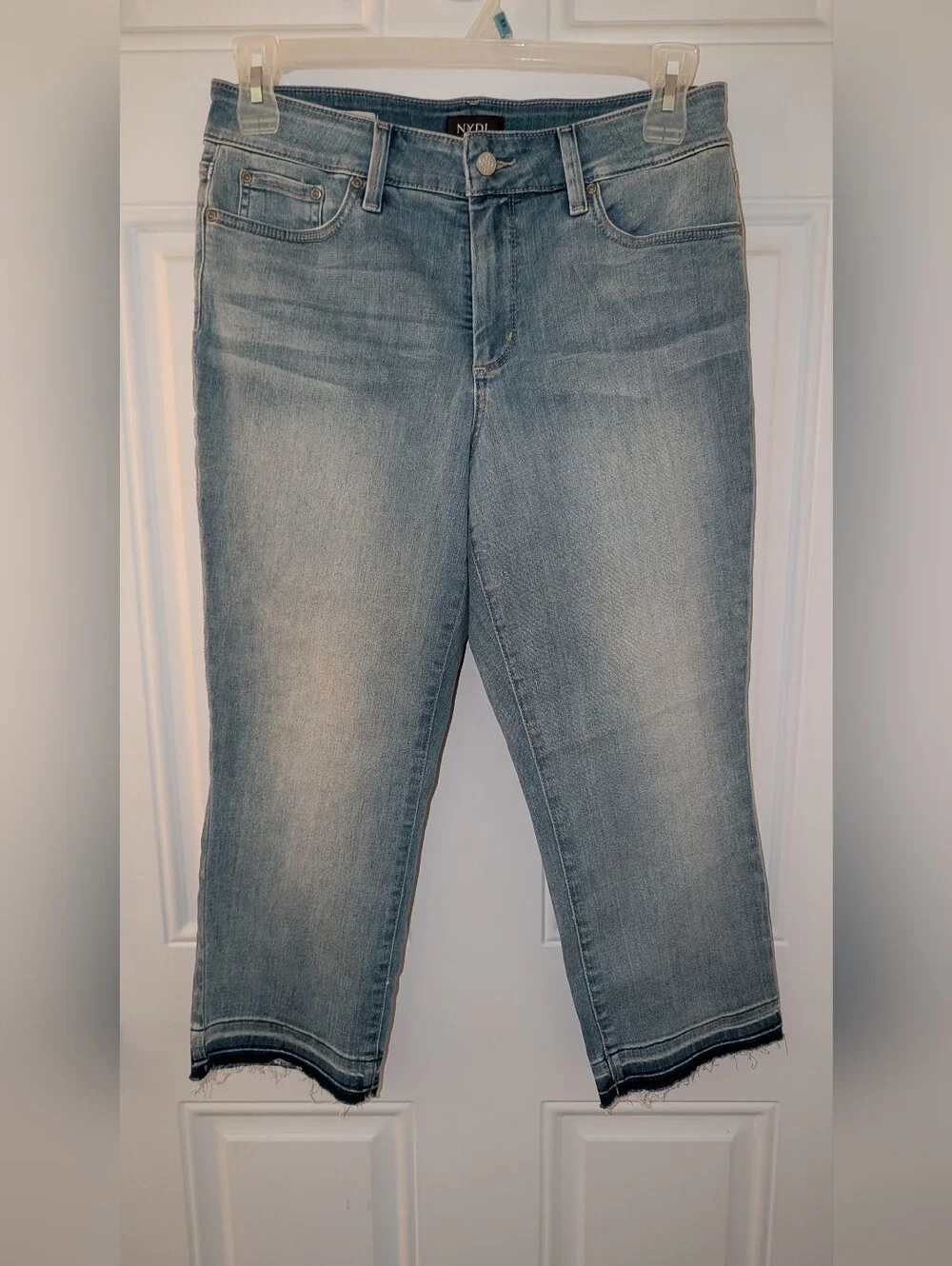 NYDJ Crop Denim Jeans Blue EUC - Picture 1 of 8